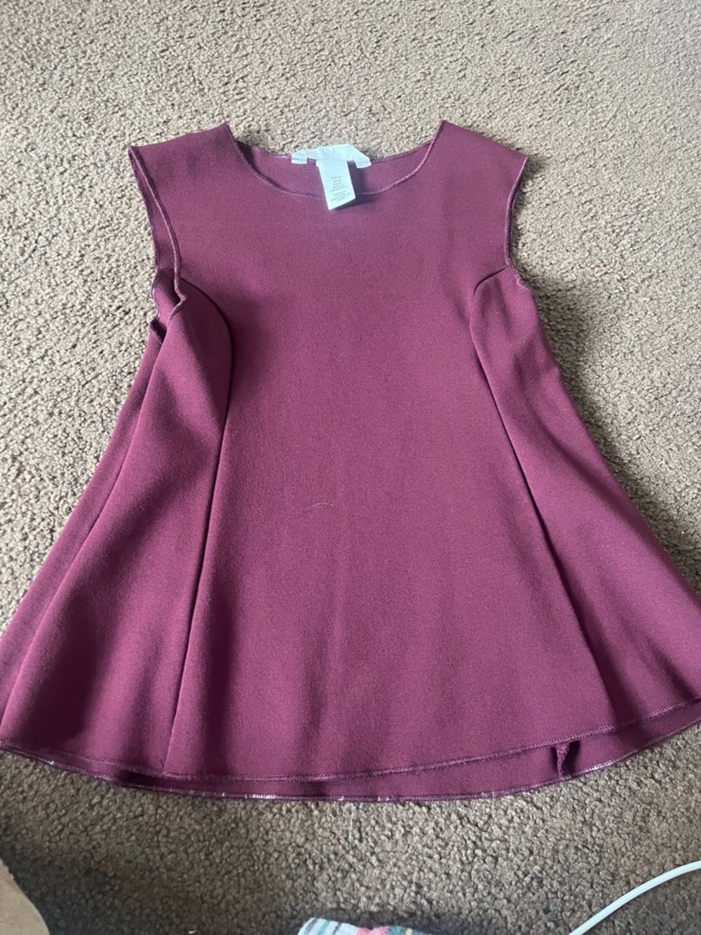 H&M Plum Sleeveless Flare Top